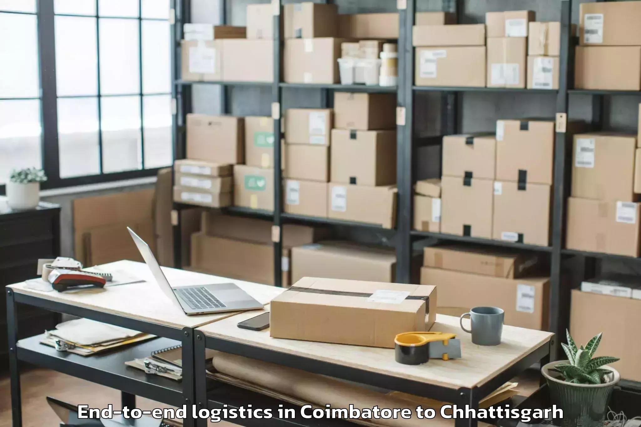 Get Coimbatore to Udaipur Dharamjaigarh End To End Logistics